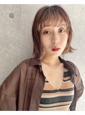 くびれショート/ホワイトアッシュ/小顔/ボブルフ