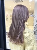 ブリーチハイトーンカラーゆるふわロング髪質改善ツヤ髪スタイル