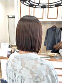 前髪マチルダボブピンクベージュインナーグレージュ