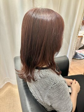 リシェールグリーン 越谷花田店(RICHAIR GREEN) デザインカラー/レイヤーカット/ウェットヘア/オリーブベージュ