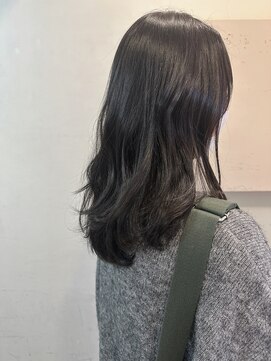 キャンバス バイ ネオリーブ 横浜西口(Canvas by neo.) セミロングレイヤー セミディ 地毛風カラー ダークグレージュ