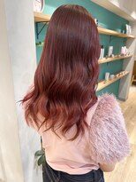 エミス バイ メルト 吉祥寺(emis by melt)&nbsp;【堀惠】ダブルカラーレッドブラウンピンクブラウンロング韓国
