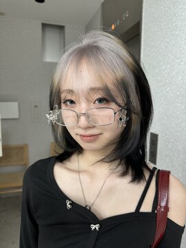 天神美容室 天神大名レイヤーカットデザインカラーブリーチ