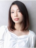 エンドカラー艶感ストレートワンレンボブ312W戸田公園20代30代