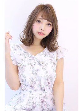 オーロ 塚口店(ORO) 似合わせ外ハネミディアムブラウンカラー