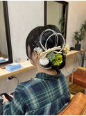 【LAMP HAIR DESIGN 堀田】振袖ヘアセット/水引/金箔