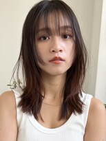 ロエム(Loem)&nbsp;ミディアムレイヤーカット暗めブラウン20代30代立川