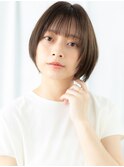 ツヤ髪透明感カラー前下がりショートc古河20代30代40代