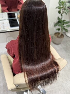 髪質改善トリートメント艶髪暖色系カラー白髪ぼかし30代