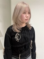 キーン 立川店(keen) 【keen×kiyono】ミディアムレイヤー×ホワイトブロンド