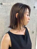 スウィープ 平尾(sweep) タイトボブ/白髪ぼかしハイライト/白髪ぼかし