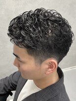 リノア 西梅田 福島(Linoa) 極度パーマ メンズ刈り上げオールバックフェード