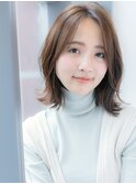 銀座30代40代50大人ミディアムレイヤー/小顔くびれヘア