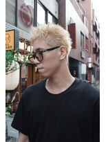ディスデイバイネルケ 立川(Thisday by nelke)&nbsp;立川ハイトーンブリーチスパイキーショートツーブロックメンズ