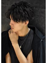 リップスヘアー 銀座(LIPPS hair)&nbsp;【グランジセンターパート】刈り上げ前下がりツーブロックヘア