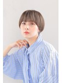 大人可愛い20代30代40代ショートボブマロンベージュ京都宇治