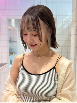 ロンドルーチェ 心斎橋(Lond luce) グレージュ×ハッシュカット［髪質改善/縮毛矯正/ミディアム］