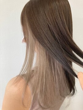 ルートエイチ 市川(Root H) 斜めバング斜めバングデザインカラーシルキーベージュ