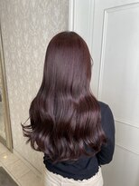ヘアスタジオ アルス 御池店(hair Studio A.R.S)&nbsp;韓国ロングレイヤーブリーチ無しボルドーカラー10代20代30代