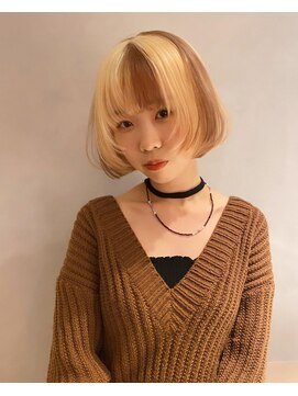 ペレ 渋谷(PELE) ウルフ/マチルダボブ/ピンクベージュ/インナーグレージュ/渋谷