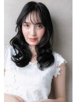 カバーヘア ブリス 志木南口駅前店(COVER HAIR bliss)&nbsp;□アッシュブラック波巻きゆるふわウェーブ304志木20代30代40代