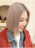 切りっぱなしボブショートボブ長めボブダブルカラーハイトーン