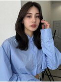 黒髪ランダム巻きウェーブ