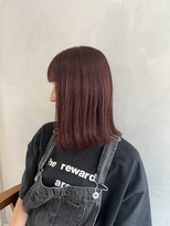 小森谷,デザインカラー,ウェットヘア,ベビーピンク,外ハネボブi9