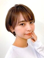 ソーホープレミアム(SOHOpremium) 耳かけショート×くすみベージュ×白髪染め@30代@40代@50代@60代