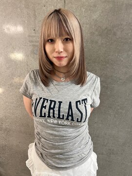 ペレ 梅田(PELE) 前髪/アンブレラカラー/こなれミディ/イメチェン/ウェーブパーマ