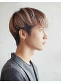 ブリーチ2ブロック/刈り上げマッシュ/分け目なし