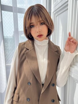フルショウ 栄店(FURUSHO) ナチュラルボブ前髪あり20代30代40代50代ショートボブ