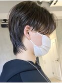 センターパートメンズパーマニュアンスパーマフェザーパーマ調布
