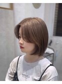 長め前髪の韓国ニュアンスボブが可愛い♪