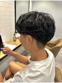 毛流れパーマ