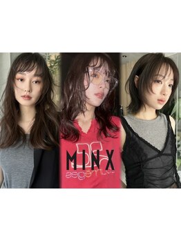 カミカリスマ三つ星★総合13冠*韓国風/レイヤーカット/小顔レイヤーならMINX!小顔効果抜群の顔周りカット◎