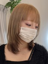 ホープ(hope)&nbsp;ミディアムレイヤー×ブロンド×ブラウン デザインカラー 梅田