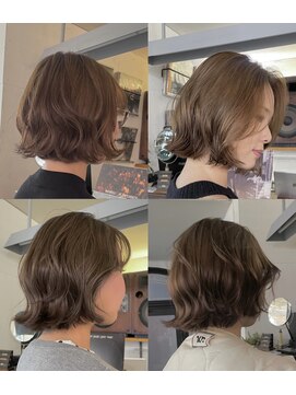 アンプラグド(unplugged) ブリーチなしダブルカラー透明感アッシュベージュ赤み消し