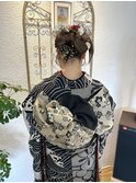 和装に映える上品シニヨン｜成人式・卒業式ヘア