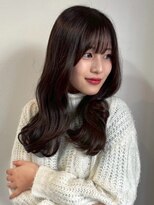 アモレット(amoretto)&nbsp;アッシュブラウン 暗髪 透明感カラー 顔周りカット レイヤー