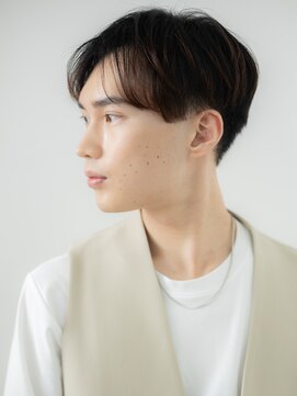 モッズヘア メン 仙台愛子駅前店(mod's hair men) ダークブラウン大人スマート七三分けツーブロックマッシュb仙台