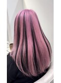 pink × black