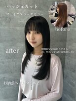 ルイス(L'wis)&nbsp;ハッシュカット、レイヤーカット、フェイクブラック、お洒落ヘア