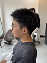 メンズカット バイ ソイクフ(メンズカット by SOY-KUFU)&nbsp;センターパートフェードカットツーブロックセンター分け