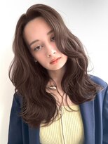 コート 青山(Cote)&nbsp;20代30代40代ひし形レイヤーふんわりミディアムブラウンカラー