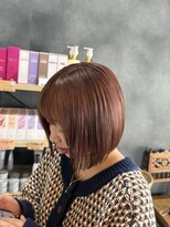 ノーヴァ バイ ボナ 前橋店(nova by bona)&nbsp;まとまる切りっぱなしボブ×艶ブラウン