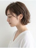 大人ボブ×顔周りレイヤーで垢抜け◎シースルーバングで韓国風