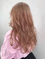 アルバム 銀座(ALBUM GINZA)&nbsp;ピンクベージュ_ウェーブパーマフォギーベージュ耳かけ_ba296191