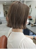 脱白髪染め☆白髪ぼかし×ボブ☆