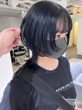 カフ(CAF) CAF松本【黒染めじゃないブルーブラック×松本ウルフ】